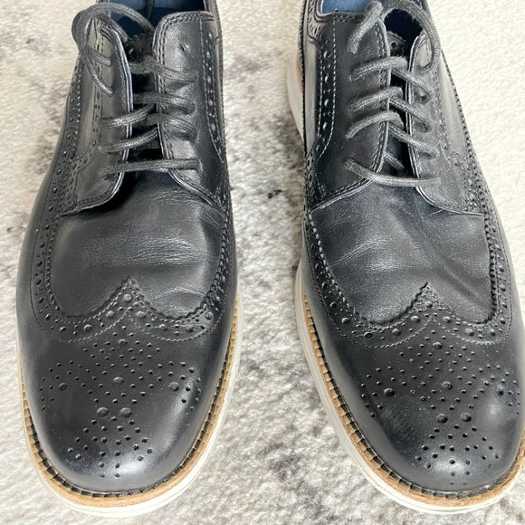 Cole Haan Other - Mens Cole Haan Long LunarGrand Wingtip Oxford Leather Lace Up - Black 11.5